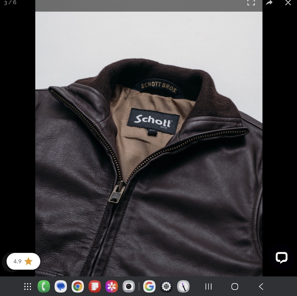 Schott NYC Brown Leather Jacket - Picture 2 of 11